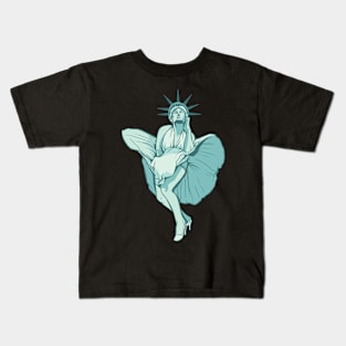 marilyn monroe statue of liberty Kids T-Shirt